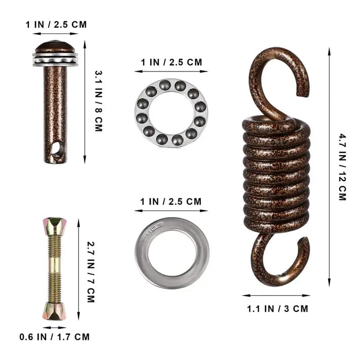 Le système de suspension de hamac haut de gamme comprend des crochets à ressort robustes, des cintres de montage au plafond pour une chaise pivotante, un Patio extérieur et une cour
