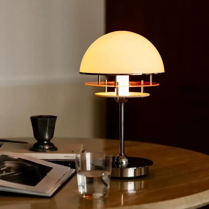 Lampe de table créative style Bauhaus, lumière d'ambiance vintage pour chambre, bureau, salon, maison, décoration aux lumières chaudes.
