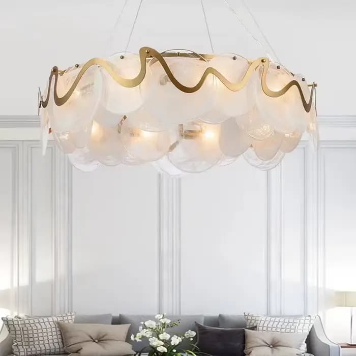 Lustre de luxe nordique or luminaire suspension table salle à manger lampes suspendues plafond créatif verre Lustre meubles d'hôtel