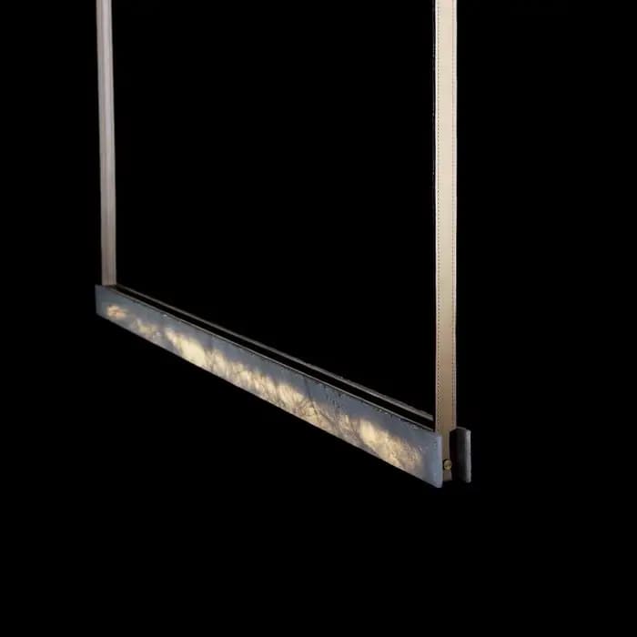 Lustre LED en marbre imité haut de gamme, lustre de salle à manger minimaliste moderne, suspension de luxe, décoration d'art long, exposition