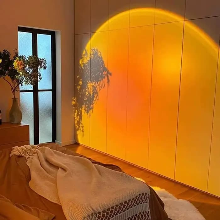 Lampe de projection de coucher de soleil, lampe d'ambiance USB pour décoration de maison, rotative multi-angles, adaptée au salon et à la chambre à coucher