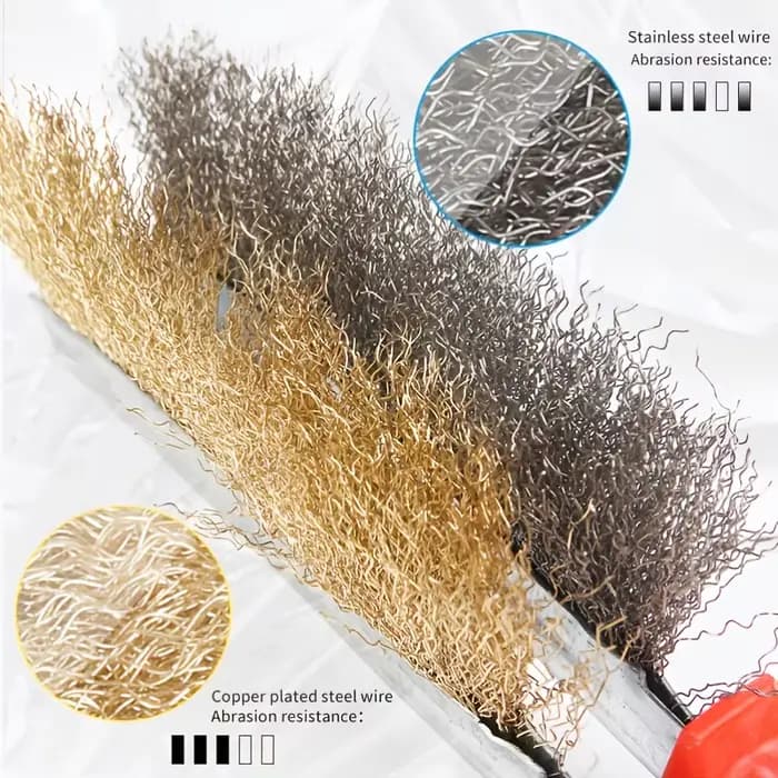 Brosse métallique en acier/brosse à rouleau antirouille en bois, polissage, brosse de nettoyage de Barbecue, adaptée au nettoyage des Grilles de Barbecue