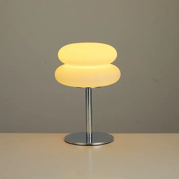Lampe de table LED en forme de champignon avec prise USB pour chambre à coucher, salon et salle à manger, éclairage d'ambiance (non en verre)