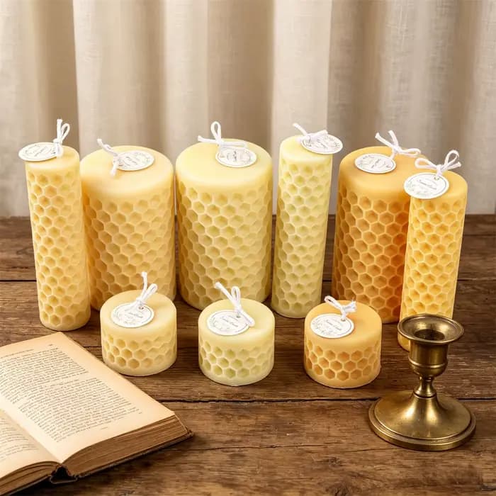 Moule en silicone en forme de cylindre alvéolé pour bougies DIY, moule à pilier en forme de ruche pour bougies d'aromathérapie, moule en plâtre pour décoration intérieure et cadeaux faits main