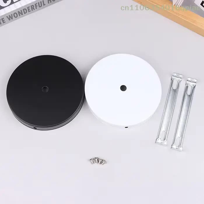 (Été4) Plaque de suspension pour lustre, châssis fixe en métal pour plafond, base murale, accessoires 12cm, outils pour suspension luminaire rétro DIY