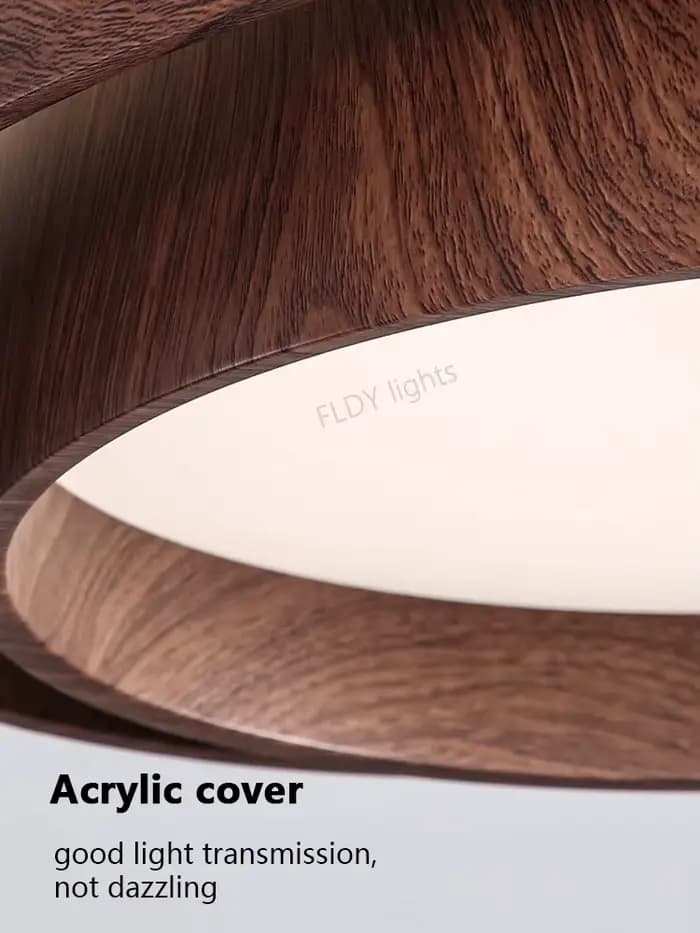 Menvix-Plafonnier LED en Bois au Design Nordique, Luminaire Décoratif d'Nik, Idéal pour un Salon, une Salle à Manger, un délégations ou une Chambre à Coucher