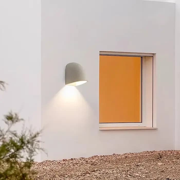 Lampes étanches, style moderne et épuré, pour mur de fond, terrazzo, terrasse extérieure, villa, cour, clôture, mur en ciment