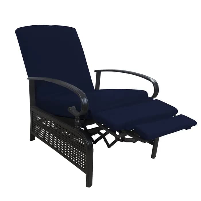 Chaise longue de terrasse réglable pour mobilier d'extérieur