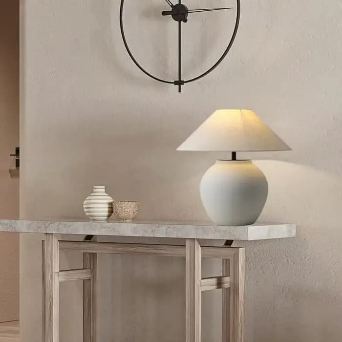 Lampe de Table japonaise Style wabi-sabi, décoration de chambre en céramique, Simple rétro, chambre à coucher, chevet, canapé, table basse, lumière décorative