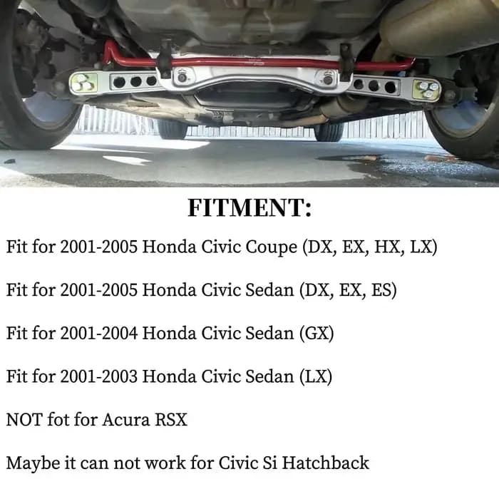 Kit de mise à niveau de Suspension, support SUBFRAME arrière + barre TIE + jeu de bras de commande inférieur pour Honda Civic Si 01-05 ES EM EP3