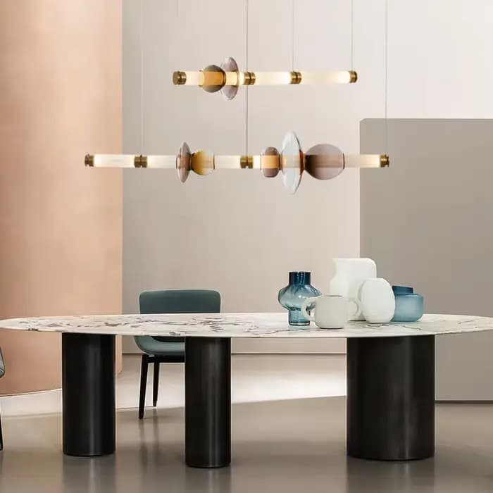 Canada Designer Pendentif Lumière Bande De Vitrail Plafond Décor Lampes Bar Restaurant Salon Cuisine Intérieur LED Lustre
