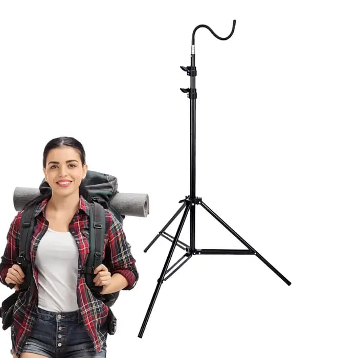 Trépied pliable télescopique de 2 m, support de lampe de sol en aluminium léger réglable, accessoires de camping en plein air