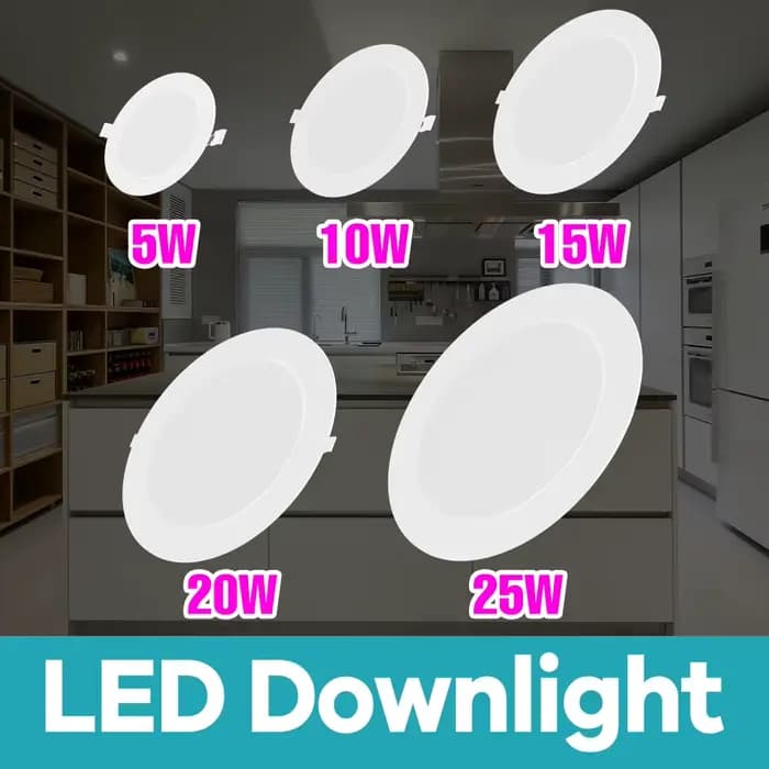 Spotlights LED encastrables pour plafond AC220V 5W 10W 15W 20W 25W, lampe ronde encastrée, spot LED encastré, éclairage intérieur dissimulé