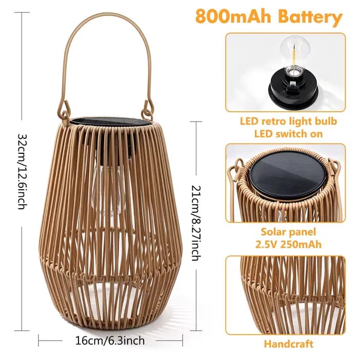 Lanternes solaires, lanternes solaires d'extérieur, lampes solaires suspendues, lumières solaires d'extérieur imperméables, décoration bohème pour gazebo, lampes de table pour extérieur, patio