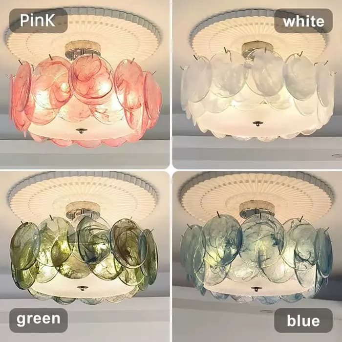Plafonnier en verre de Murano, lustre moderne coloré pour salon, cuisine, chambre à coucher, éclairage de style français