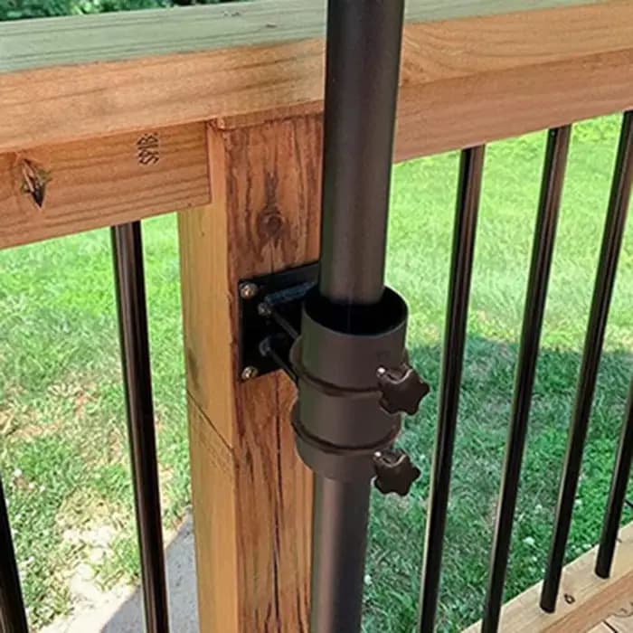 Support de parasol de terrasse réglable, outils de siège de parapluie d'extérieur, garde-corps de pont en métal, porte-parapluie, outils manuels pratiques