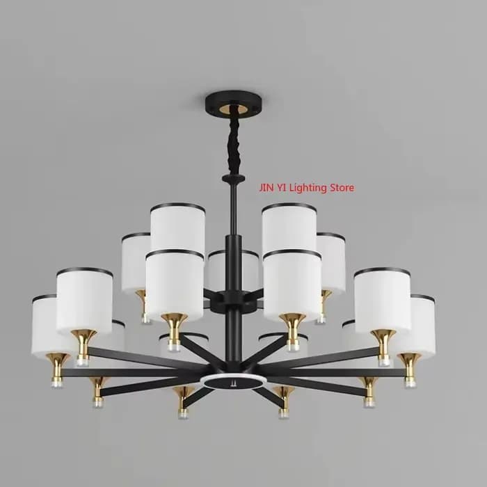 Lustre de Style chinois atmosphérique pour salon lampe classique Simple Restaurant lustre lumière trichromatique lampes rétro