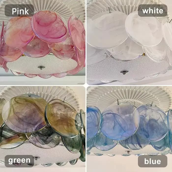 Plafonnier en verre de Murano, lustre moderne coloré pour salon, cuisine, chambre à coucher, éclairage de style français