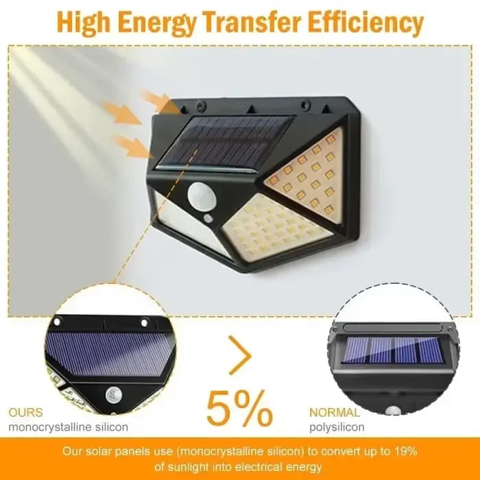 Lampe solaire LED multifonctionnelle avec détecteur de mouvement, lumière du soleil étanche, décoration de jardin extérieur, 62 projecteurs