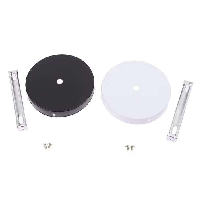 (Été4) Plaque de suspension pour lustre, châssis fixe en métal pour plafond, base murale, accessoires 12cm, outils pour suspension luminaire rétro DIY