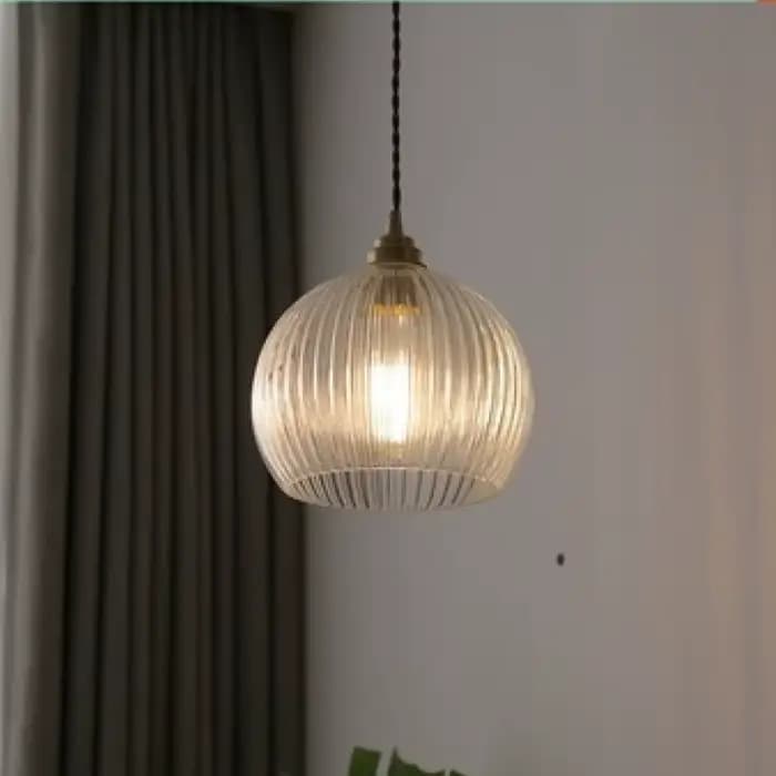 Rétro verre suspension nordique salle à manger plafond lustre Bar chambre chevet luminaire suspendu Suspendu E27 lampe