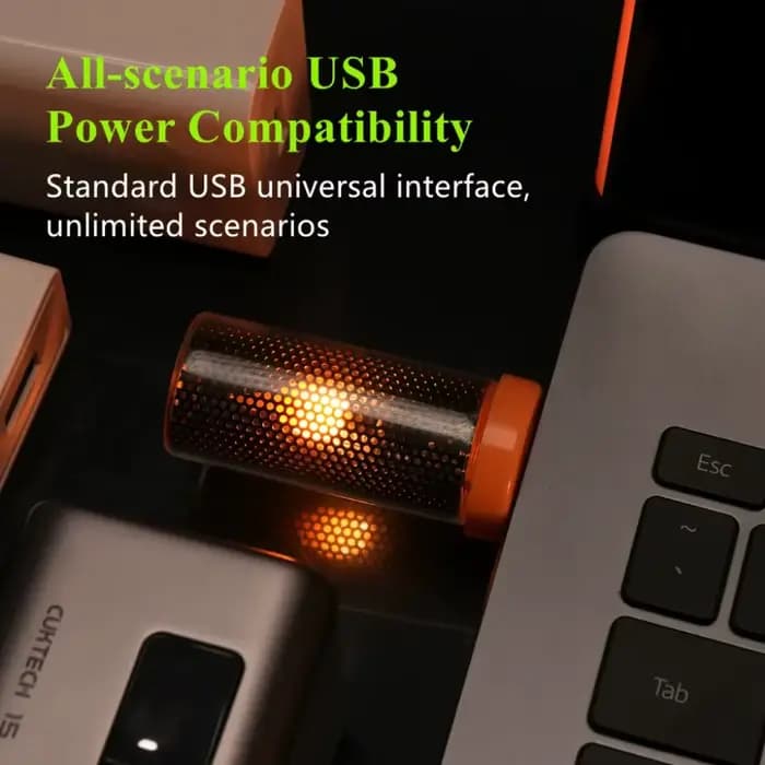 Lampe LED USB à effet flamme avec contrôle de souffle, veilleuse scintillante à filament en verre dépoli pour la maison, la chambre, la voiture, le PC et la décoration de bureau