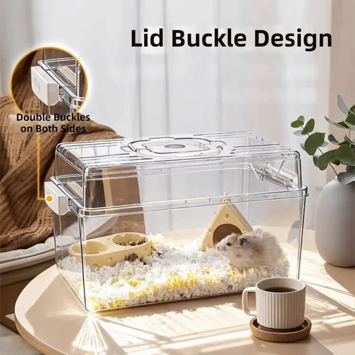 Cage à Hamster transparente, conception de boucle, habitat de Hamster portatif, Ventilation Durable, Cage extérieure pour petits animaux