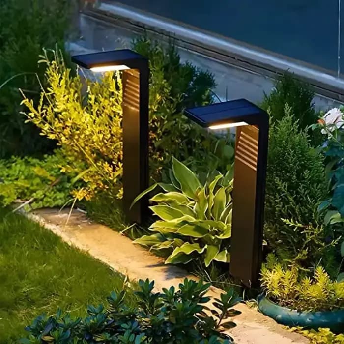 Lampes solaires modernes ménage jardin étanche IP65 extérieur borne solaire LED lampe de pelouse éclairage cour décoration lumières