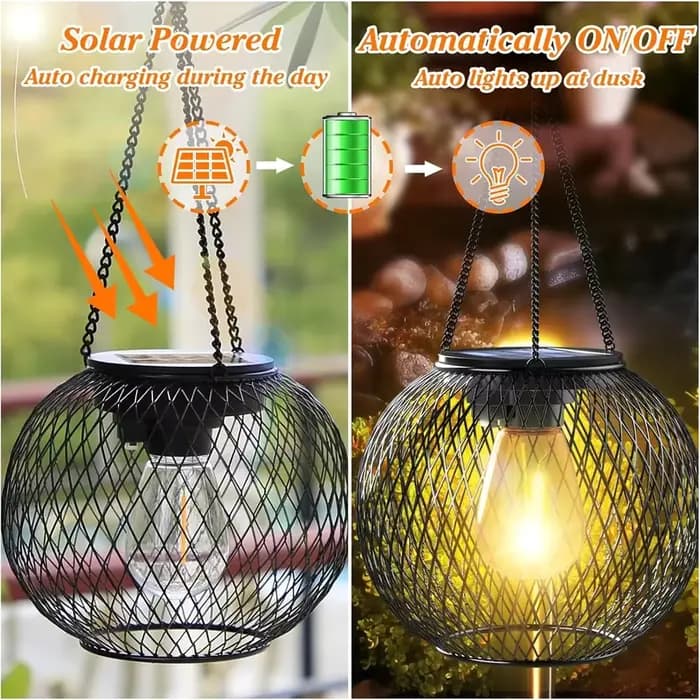 Ortiny-Lanterne Solaire d'Extérieur, Mise à Niveau, Décorative, Imperméable