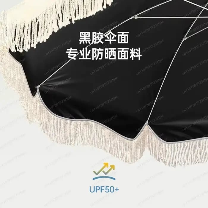 Parasol de terrasse extérieur à pompons, grand format, pour plage, jardin, marché, protection solaire et pluie, usage commercial