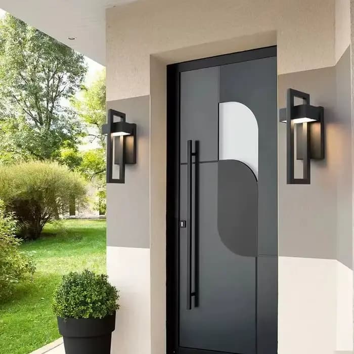 Applique Murale LED en Acier Inoxydable, Imperméable Conforme à la Norme IP65, Design Moderne et Simple, Éclairage d'Extérieur, Idéal pour une Villa, une Cour ou un Porche