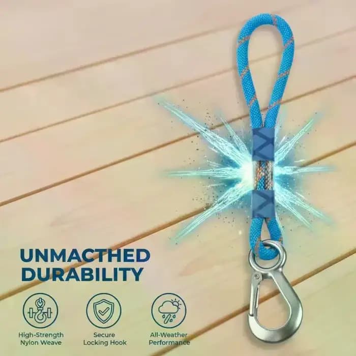 Corde de suspension pour hamac, 1 pièce, en nylon robuste avec crochet en métal, adaptée aux hamacs d'extérieur, aux balançoires d'arbre et aux chaises de patio