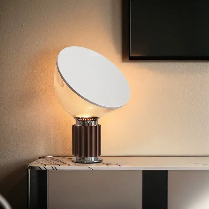 Lampe de table LED en verre italien, lampe de chevet créative en verre, lampe de table nordique pour chambre à coucher