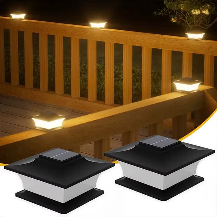 Pilier extérieur à énergie solaire avec marche/arrêt automatique, éclairage paysager LED pour les voies de jardin, les poteaux de Patio de clôture