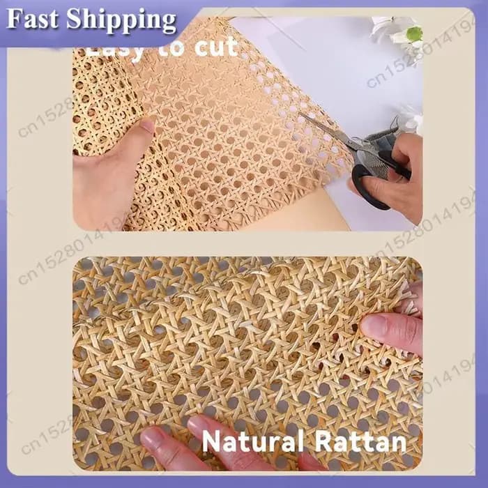 -Rollets de sangle en rotin naturel de 3,3 pieds de long, 16 pouces de large, parfaits pour les chaises, les armoires et les améliorations de l'habitat