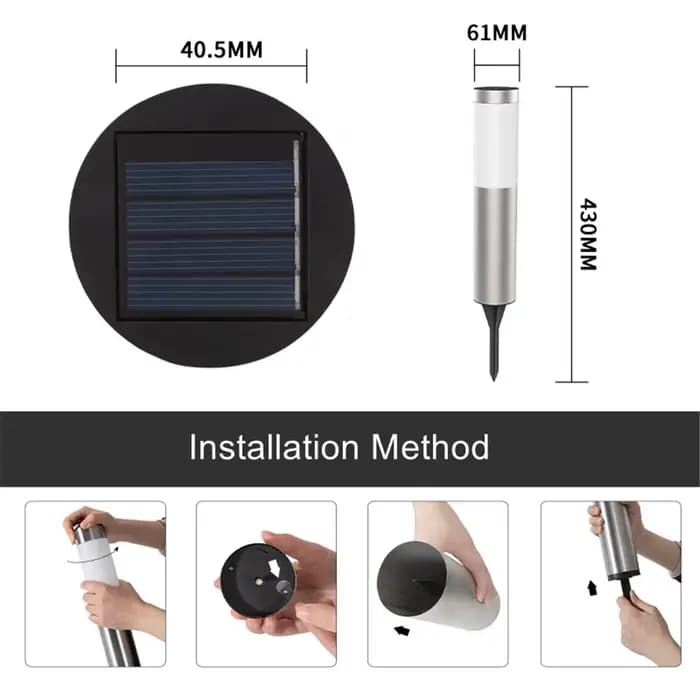 Paquet de 1/2/4 lumières solaires de voie de jardin éclairage extérieur LED prise de terre borne lumineuse pour Patio, jardins, chemins, pelouse, cour