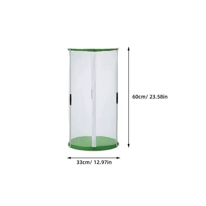 Cage d'élevage pour papillons, en maille transparente de qualité supérieure, légère, avec fermeture éclair, pour l'observation en extérieur, portable