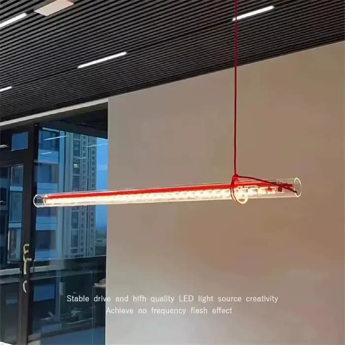 Lampe suspendue de designer, design minimaliste et créatif, en verre rouge, moderne, pour restaurant, bureau, bar, nouvelle collection