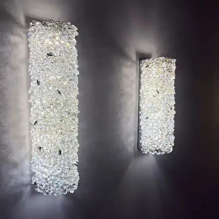 Applique murale en perles de cristal au Design moderne, pour chevet, salle de bains, couloir, allée, arrière-plan de télévision, luminaire décoratif d'intérieur