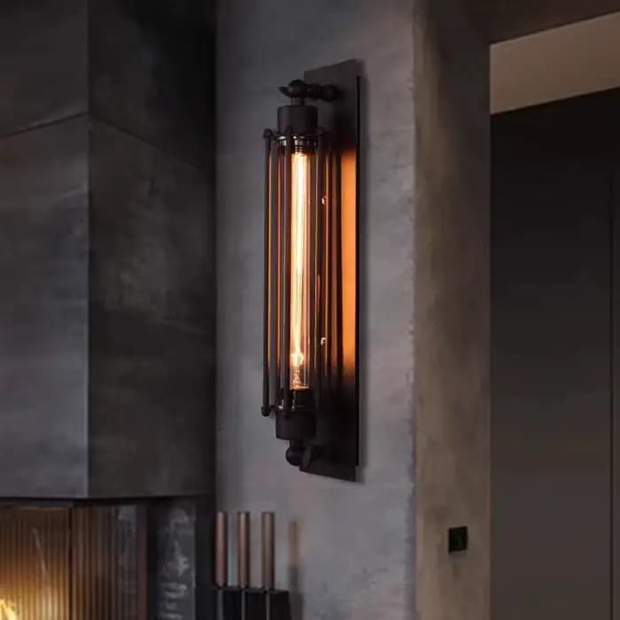 Style industriel rétro fer applique murale couloir escalier Restaurant Loft chambre lampe chevet maison décor intérieur LED éclairage