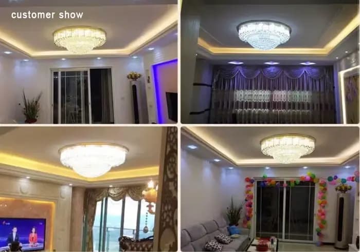 Plafonnier LED en Clip localité au Design Moderne de Luxe, Luminaire Décoratif de Plafond, Idéal pour un Salon
