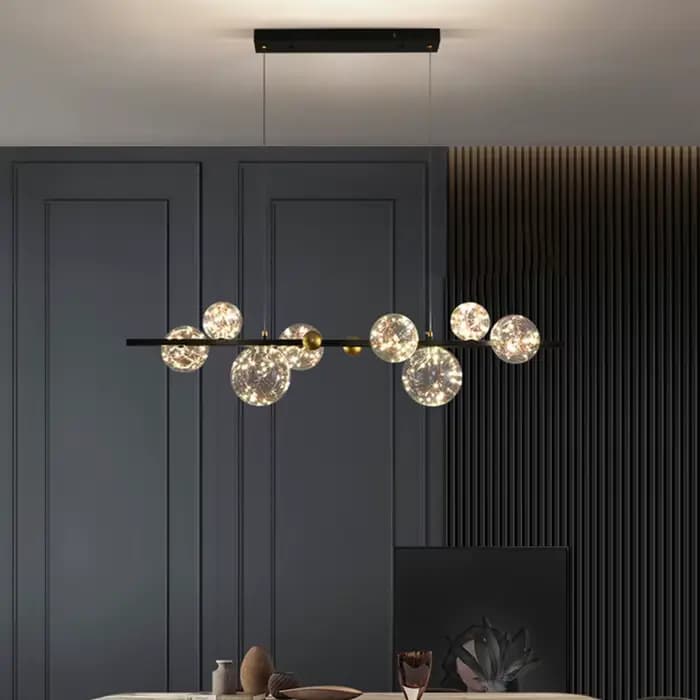 Plafonnier LED localité ou Noir au Design Nordique Moderne, Éclairage d'Nik, Luminaire Décoratif de Plafond, Idéal pour un Salon, une Cuisine ou un Restaurant