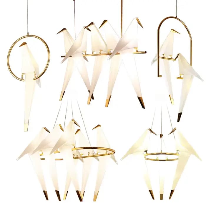 Lampadaire LED oiseau lampe sur pied salon chambre Studio debout lampe de bureau Studing lecture origami lumière