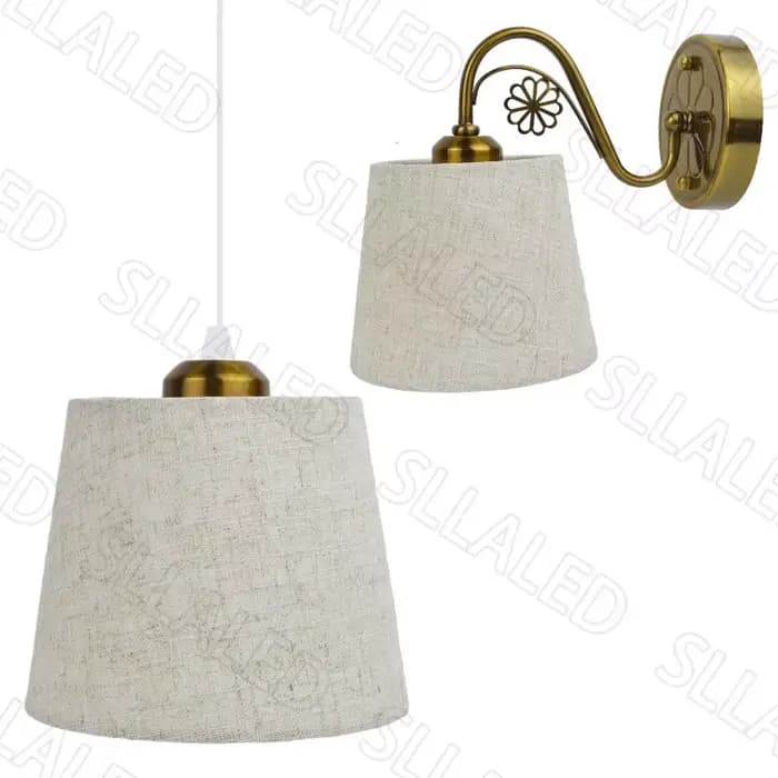 Abat-jour en tissu nordique moderne, éclairage suspendu, lampes de bureau et murales, abat-jour de gril de chambre, base de lampe