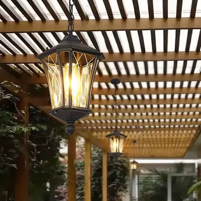 Lampe suspendue étanche extérieure applique murale européenne rétro lampe de cour Villa personnalisée et couloir suspension