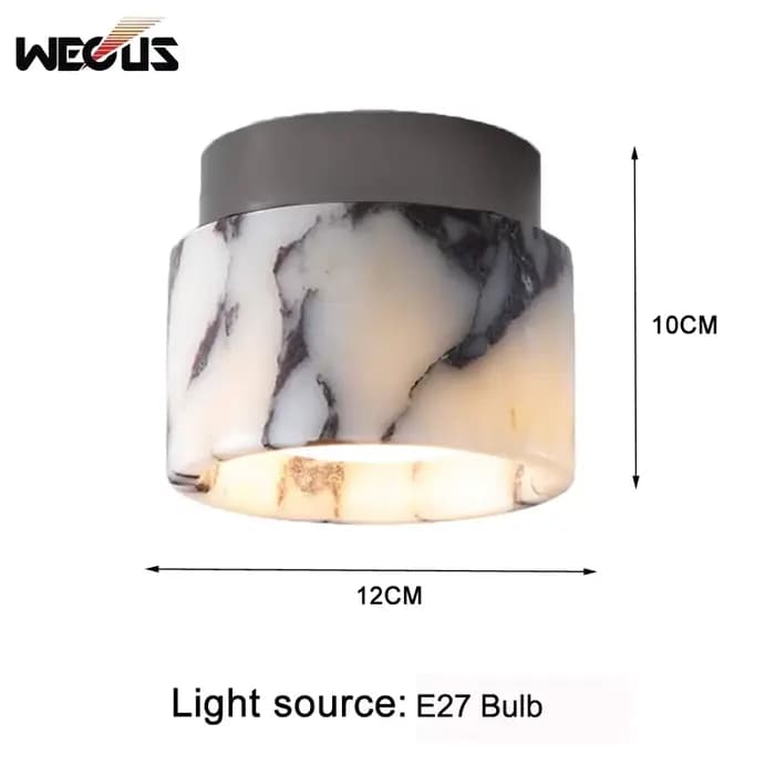 Nouveau plafonnier d'inspiration bulari lampes Premium en marbre naturel pour entrée couloir placard balcon décor haut de gamme éclairage LED