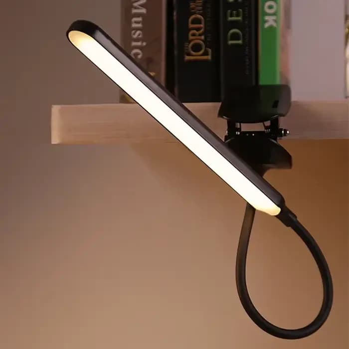 Lampe de lecture LED avec pince, 3 couleurs et 10 luminosité, lampe de bureau Flexible à col de cygne pour livre, veilleuse de lecture pour enfants