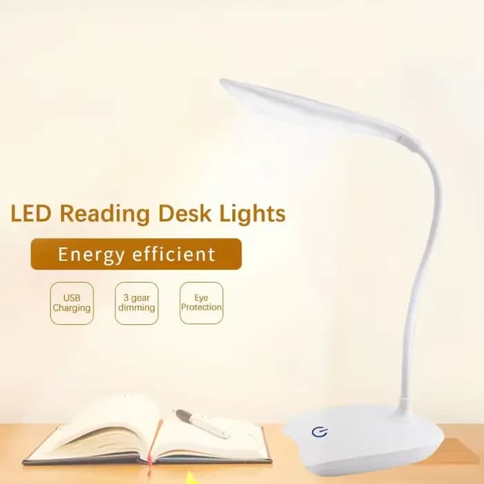 Lampe de bureau LED aste par USB, protection des yeux, veilleuse pour chambre à coucher, lampe de lecture pour étudiants, éclairage de chevet