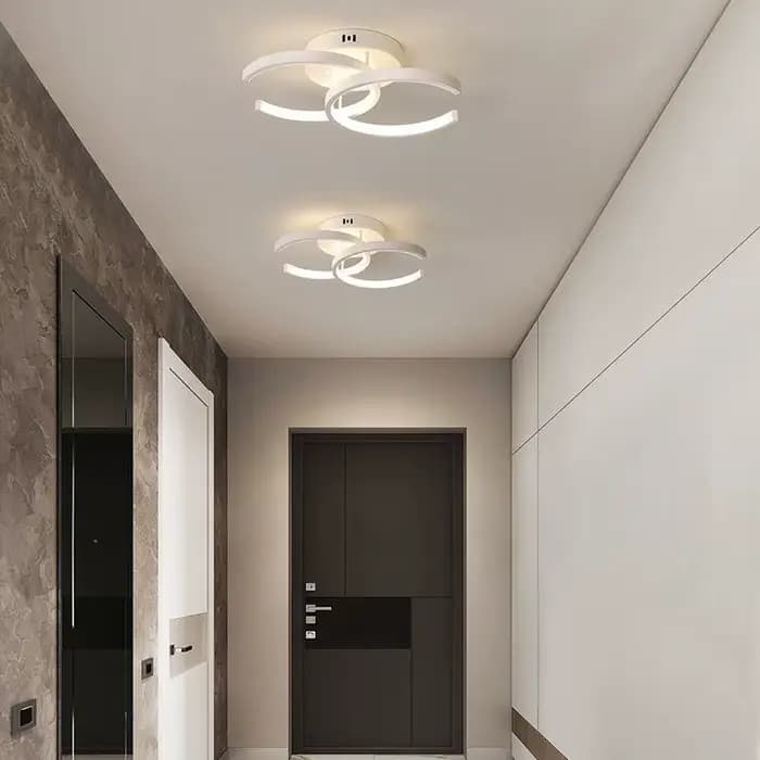 Plafonnier au design moderne, éclairage d'intérieur, luminaire décoratif de plafond, idéal pour un salon, un couloir ou un balcon