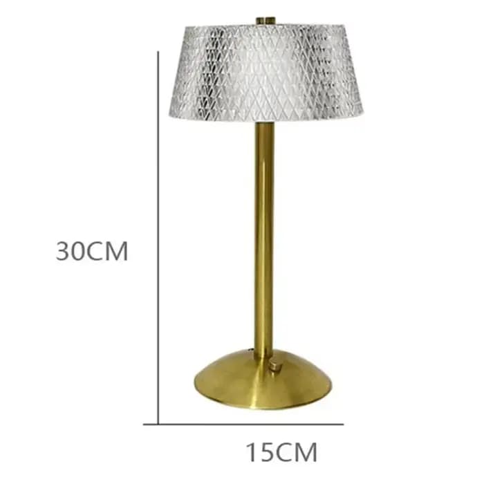Lampes de Table LED de luxe tactile Rechargeable lumière tricolore chambre étude chevet atmosphère décoration verre LED lampes de nuit